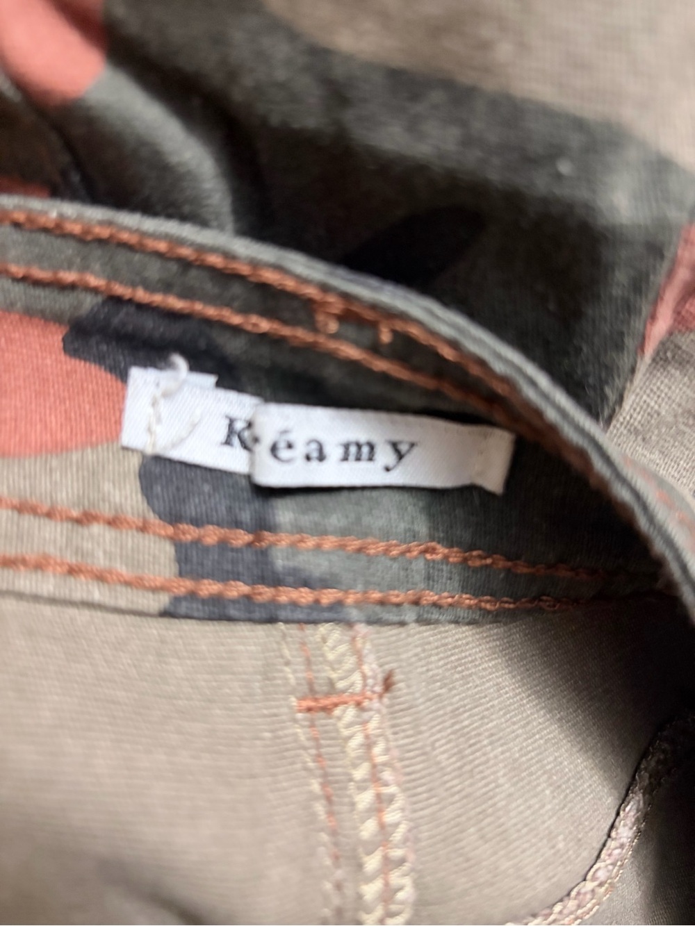 Camo Cargo Skort in Olive & Rust - Picture 4 of 7